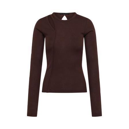 Helmut Lang Round-neck Strik Brun, Dame Striktrøjer