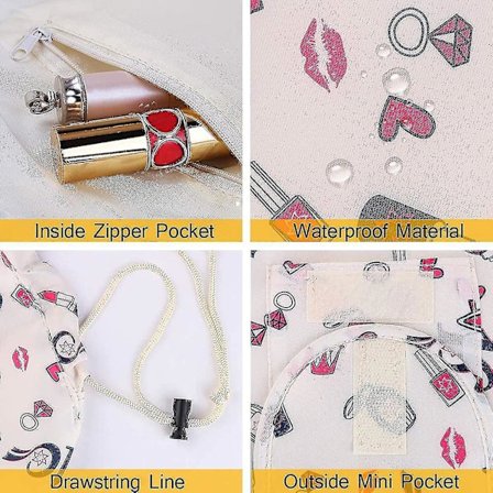 Large Capacity Lazy Makeup Toiletry Bag Drawstring Portable Travel Casual Waterproof Quick Pack Magic Makeup Storage Bag For Women Girls