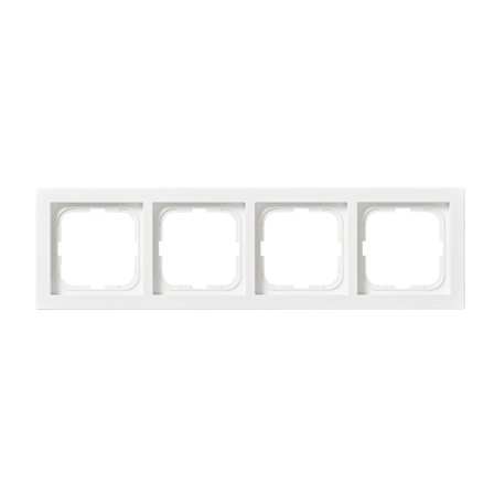 ABB 1724F85-884 Dekselramme 4-rom, hvit, 85 mm, Strømbrytere & vegguttak