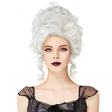 Klassisk 1700-tals Barok Marie Antoinette Paryk Dame Voksen Halloween Cosplay Tilbehør Sølv{FY}
