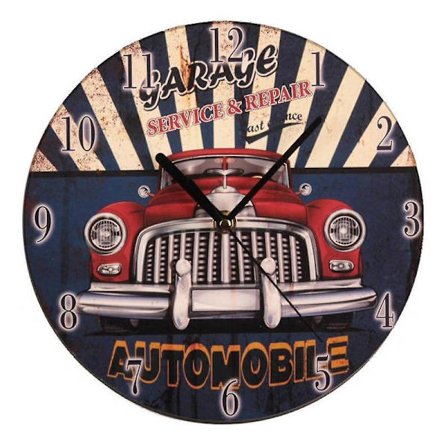 Vintage veggklokke rund stille klokker veggmontert trehåndverk kunstdekor for hjem soverom stue kontor dekorasjon retro gave