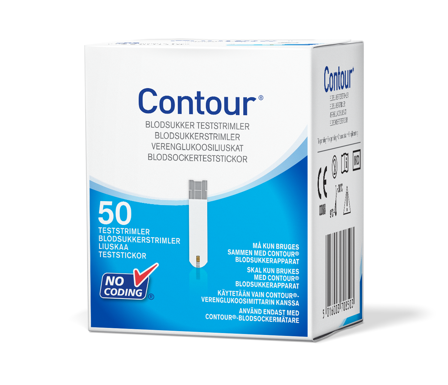 Contour blodsukkerstrimler 50 stk