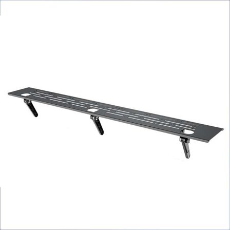 Udvidet 90 cm TV-hylde, koldvalset stål mediekonsol med ABS støtteben, installation uden boring