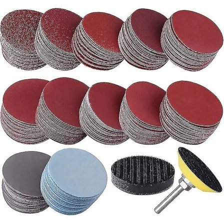 300 stk slibeskiver 50mm slibeskiver korn 80 100 180 240 600 800 1000 1200 2000 3000
