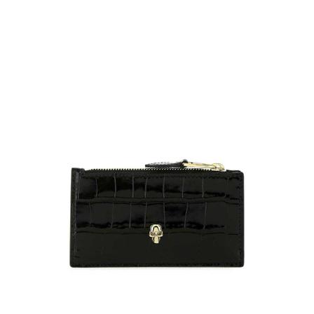 Alexander McQueen Pung Sort, Herre Punge og Kortholder, Størrelse: ONE Size