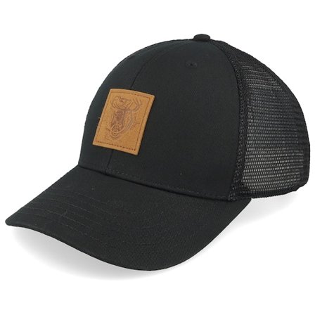 John Deere - Vintage Stock Cert Black Trucker Trucker Black Cap - @ Hatstore