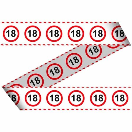 18-års Trafikskilte Afspærringstape 15 m