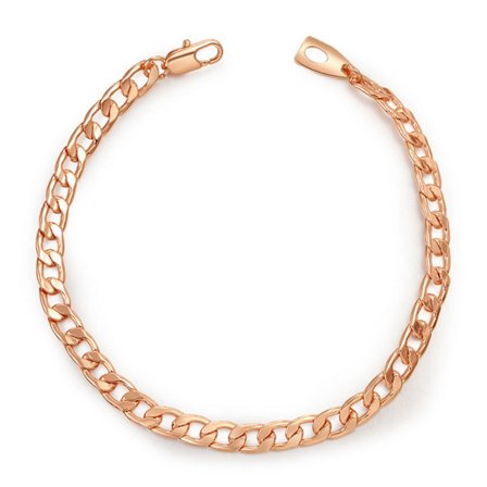 Armband Länk/Kedja i Roséguld 5mm Herrarmband Guld