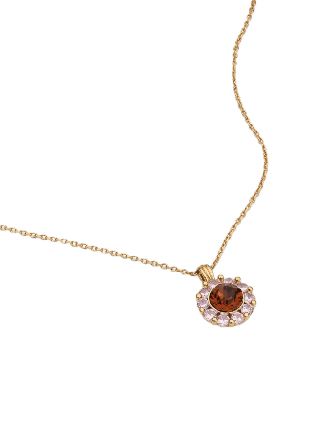 Lily and Rose New Miss Sofia necklace - Pink amber Halsband Dam Guld ONE-SIZE