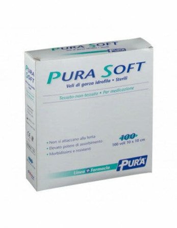 Pura Soft Garza In Tessuto Non Tessuto 10x10cm 100 Pezzi