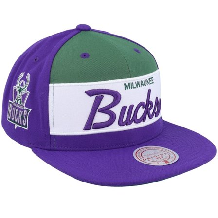Mitchell & Ness - NBA Nachový snapback Kšiltovka - Milwaukee Bucks Retro Sport Hwc Purple Snapback @ Hatstore
