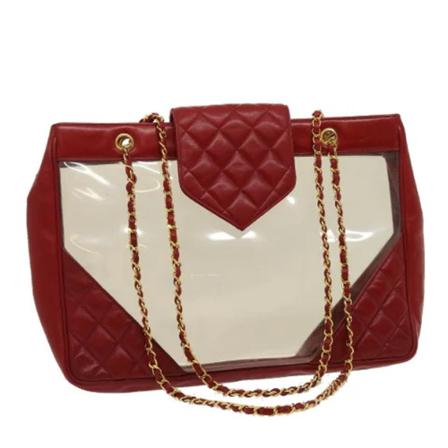 Chanel Vintage Pre-owned Shoulder Tas , Rood , Dames , Maat: ONE Size Vintage Tassen
