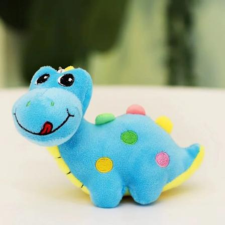 12cm Söta Dinosaur Plyschdockor Leksaker Hänge Väska Tillbehör Nyckelring Hänge Väska Bil Hänge Barnpresenter Styles 2-Blue