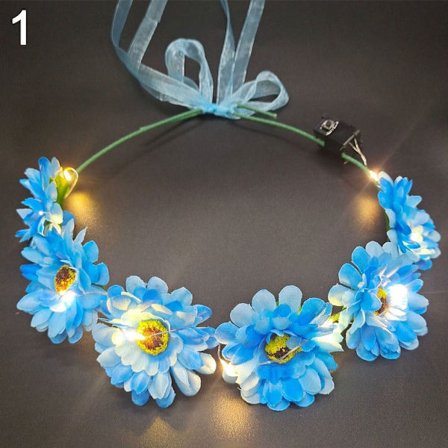 Hehkuva LED-seppele Halloween-kruunukukka 1 1