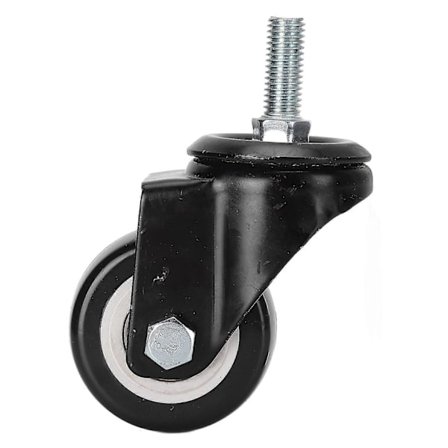 Högkvalitativt dubbellagrat tyst universalhjul 2,5 tum M12 skruvhjul