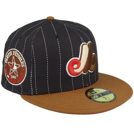 New Era - Montreal Expos 59FIFTY Triumph Black/Brown/Red Fitted Fitted Black Cap - MLB @ Hatstore