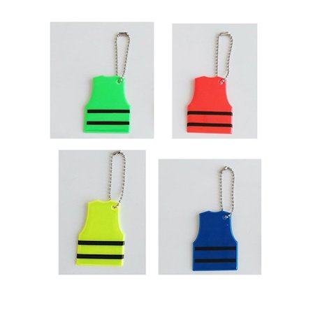 4 STK Vest Nøkkelring Sikkerhetsvest Nøkkelring Reflekterende Vest Design