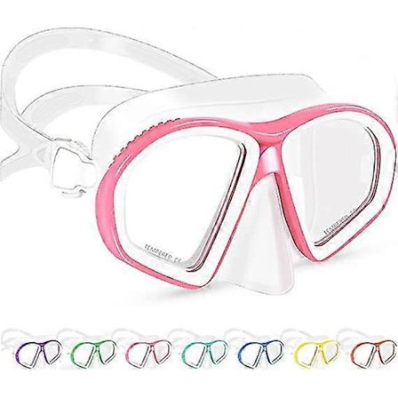 Svømmebriller til børn, hærdet glas børnebriller med næsebeskytter, svømmebriller dykkermaske snorkelmaske til børn 6-14 år