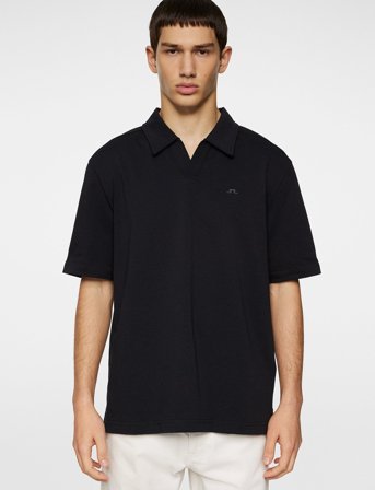 J. Lindeberg Roy Relaxed Polo Pique - Black - S