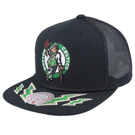 Mitchell & Ness - NBA Noir trucker Casquette - Boston Celtics Recharge Black Trucker @ Hatstore