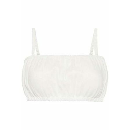 Faithfull the brand Linnetopp Modie Tube Vit vit, Dam, Dam, Storlek: M