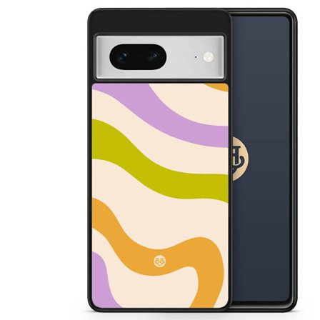 Bjornberry Skal Google Pixel 7 - Grön/orange 70-tal