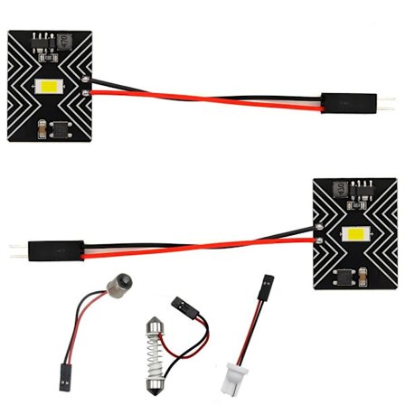 2 st Panel 1 LED 12V W5W, T10, C5W, SV8.5, BA9S, T4W CANBUS 950lm vit stark