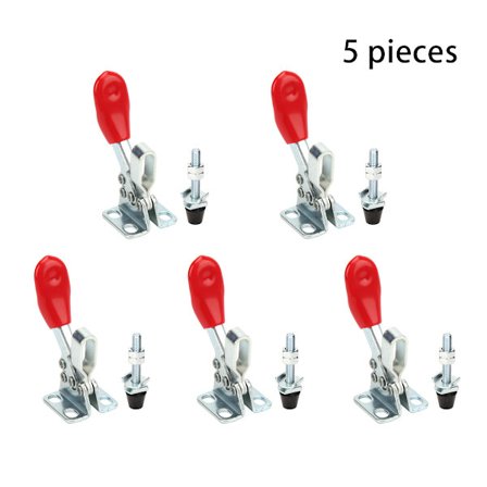 Horisontal hurtigspænder - 5 stk. galvaniseret legeret stål tømrerhåndtag (27 kg GH-201)