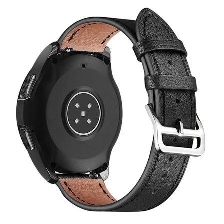 Samsung Galaxy Watch 5 / 5 Pro kuvioitu aito nahkaranneke - Musta
