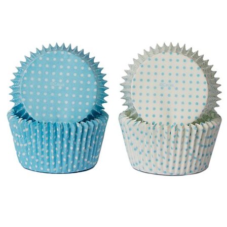 CACAS Muffinsform Lyseblå Miniprikker 50stk