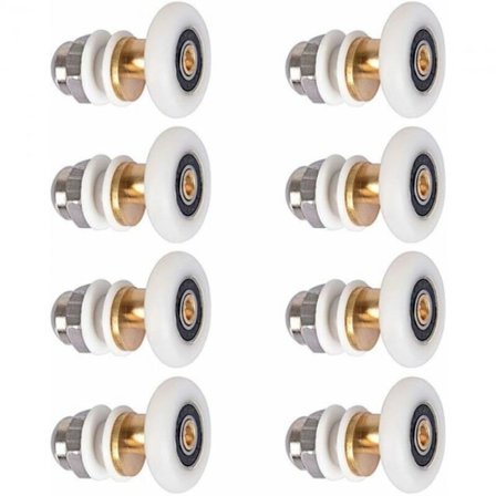 8 stk. Brusevægsrulle - Rullehjul til Brusevægsdør