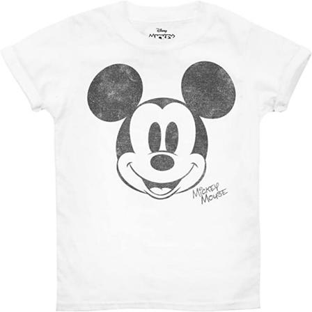 Disney Girls Musse Pigg T-shirt I Metall 5-6 År Vit