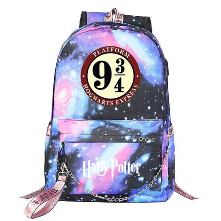 Harry Potter Rygsæk Til Teenagere - Drenge Og Piger Fashionable Skole Taske - Tegneserie Design Med Stor Kapacitet Til Rejser - Studerendes Casual 