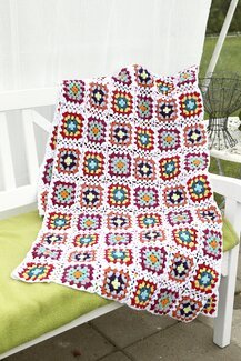 Beskrivning Filt med mormorsrutor