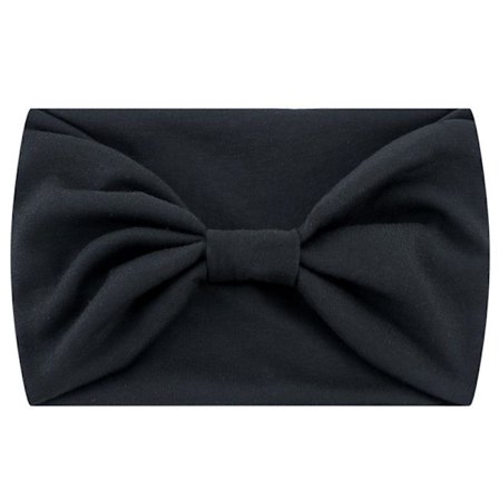 Sort bredt blødt elastisk pandebånd til kvinder, pandebånd til yogaøvelser, pandebånd til kvinder