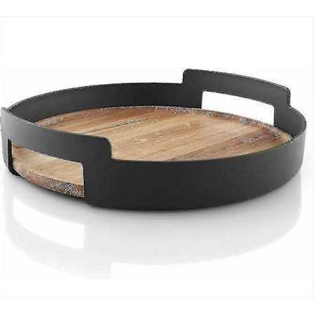 Nordic Kitchen Serveringsbricka, Enkel och Tidlös Design, Svart lin