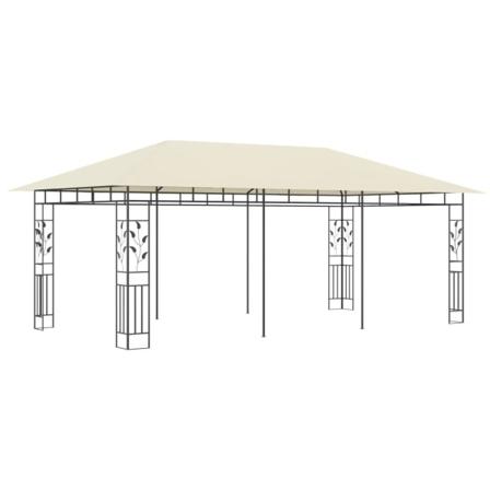 Vidaxl Paviljong Med Myggnät 6x3x2,73 M Gräddvit Creme