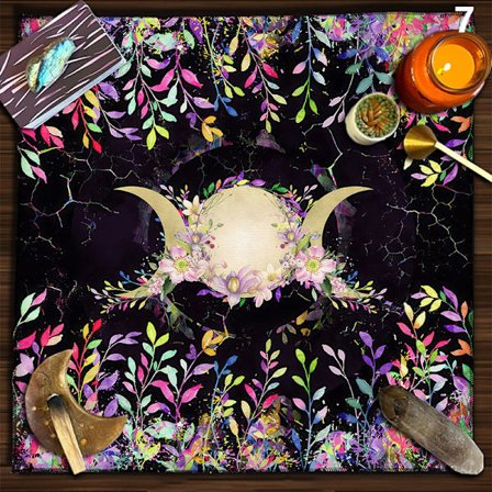 Tarotduk Celtic Triple Moon Cover holländsk fleece T