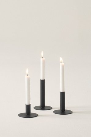 Jotex - Lysestake 3-pk Svart - LAURANT - Kjøp Lysestaker hos Jotex