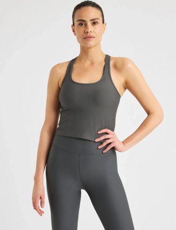 Röhnisch Ribbed R Tank - Grey - S