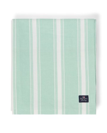 Lexington Gestreifte leinen mix tischdecke, grün/weiß