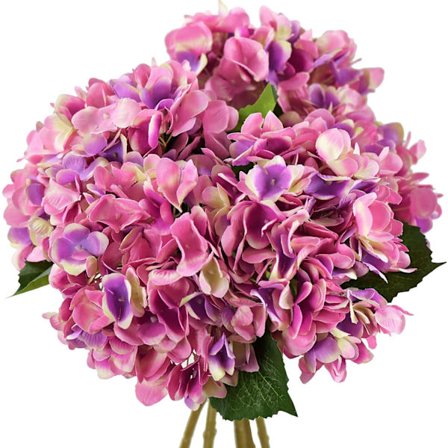 5 st konstgjorda sidenhortensior, blomsterarrangemang dekoration 47 cm