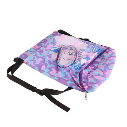 Vanntett svømmebag for barn, Oxford-stoff, tørr-våt separasjon, ryggsekk med snøring, stor, lilla havfrue for gutter og jenter