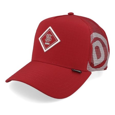 Djinns - Röd trucker Keps - Hft Cap Big Ripstop Red A-Frame Trucker @ Hatstore
