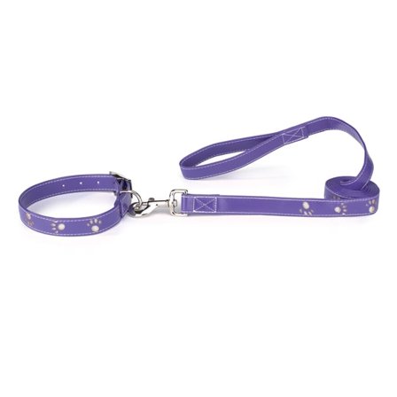 Zack and Zoey - Sparkle Paw Hundhalsband - Lila - XL