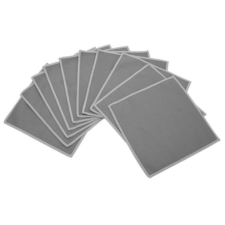 10 stk. renseduge til høreapparater - fjerner støv - ultrafine fibre - genanvendelige - til vedligeholdelse af briller - grå