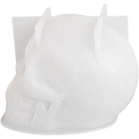 Kraniumform, Kranium Silikonform - Silikon Kraniumform til fremstilling af stearinlys - DIY Kunsthåndværk Resinform til Halloween Fondantkage, 