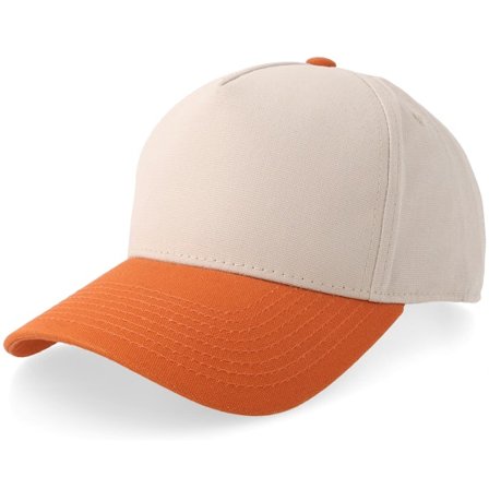 Equip - Beige adjustable Keps - Beige/Orange Canvas A-frame Adjustable @ Hatstore