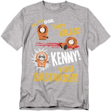 South Park Unisex Vuxen Dead Kenny T-Shirt 3XL Athletic Heather