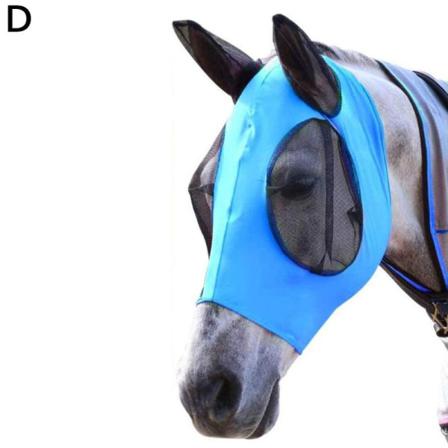 New Shetland/häst/cob/ponny Mesh Flugmask Huva Med Öron Uv Prot